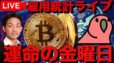 【ライブ】仮想通貨は持ち堪えられるか？運命の雇用統計 with 仮想Nishi