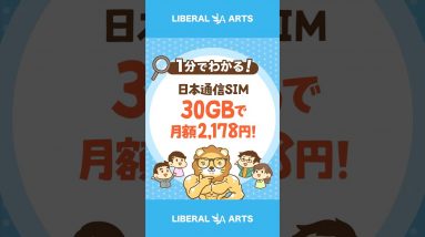 格安SIM「日本通信」が30GBで月額2,178円！  #shorts