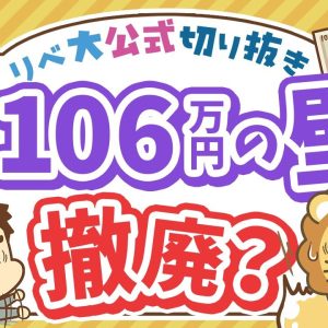 【お金のニュース】社会保険「106万円の壁」撤廃で手取りが減る？押さえるべきポイント解説【リベ大公式切り抜き】