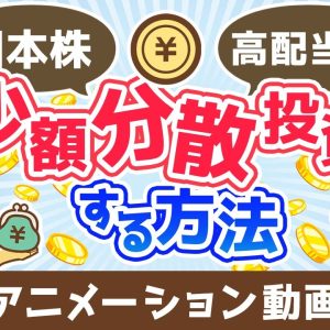 【日本株の高配当株投資】最安で適切な銘柄数に少額分散投資する方法【株式投資編】：（アニメ動画）第484回